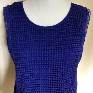 Cobalt Blue Tank with textured overlay